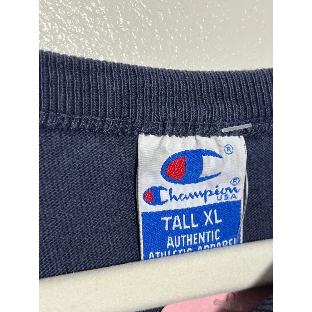 Vintage 90s Champion Navy Tee - Picture 5 of 5